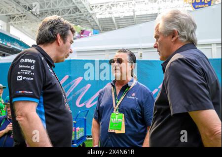 4 maggio 2024; Miami International Autodrome, Miami, Florida, USA; formula 1 Crypto.com Miami Grand Prix 2024; giornata di qualificazione; Michael Andretti nel Team Village. Foto Stock