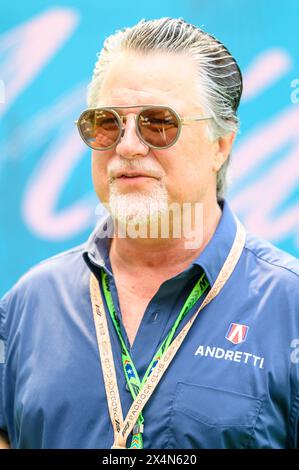 4 maggio 2024; Miami International Autodrome, Miami, Florida, USA; formula 1 Crypto.com Miami Grand Prix 2024; giornata di qualificazione; Micheal Andretti nel Team Village. Foto Stock