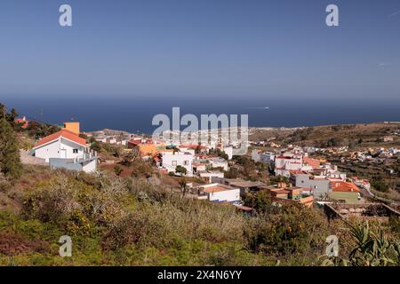 Vista sulla città di Firgas, Gran Canaria Foto Stock