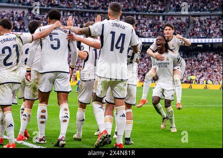 Madrid, Madrid, Spagna. 4 maggio 2024. MADRID, SPAGNA - 04 MAGGIO: Durante la partita di calcio della Liga EA Sports 2023/24 tra Real Madrid e Cadiz CF all'Estadio Santiago Bernabeu il 4 maggio 2024 a Madrid, Spagna. (Credit Image: © Alberto Gardin/ZUMA Press Wire) SOLO PER USO EDITORIALE! Non per USO commerciale! Foto Stock