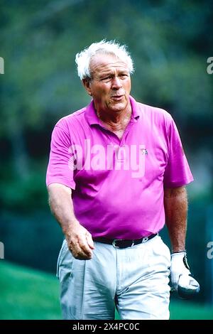 Arnold Palmer al Bayhill Country Club di Orlando, Florida. nel 1997 Foto Stock