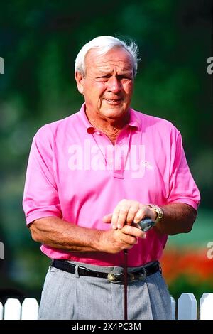 Arnold Palmer al Bayhill Country Club di Orlando, Florida. nel 1997 Foto Stock