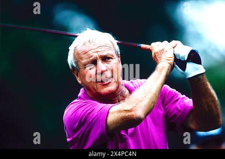 Arnold Palmer al Bayhill Country Club di Orlando, Florida. nel 1997 Foto Stock