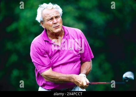 Arnold Palmer al Bayhill Country Club di Orlando, Florida. nel 1997 Foto Stock