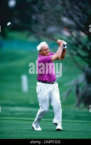 Arnold Palmer al Bayhill Country Club di Orlando, Florida. nel 1997 Foto Stock