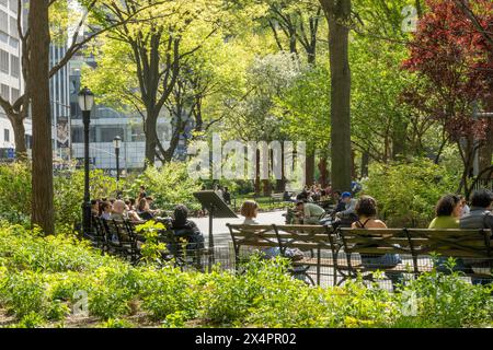 La primavera è splendida nel Madison Square Park, New York, USA, 2024 Foto Stock