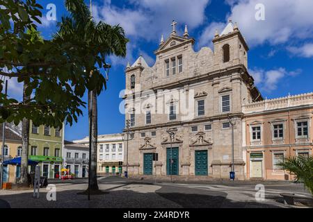 Cattedrale di Salvador, Catedral-Basílica Primacial de São Salvador, in piazza largo Terreiro de Jesus nel quartiere Pelourinho, Salvador, Bahia, Bra Foto Stock