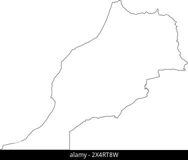 icona della mappa del marocco illustrazione modello design Illustrazione Vettoriale