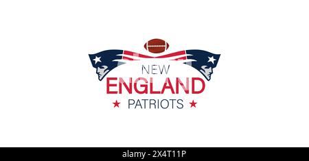 Giornata della partita Artigianato esplorando i New England Patriots che catturano l'immagine Illustrazione Vettoriale