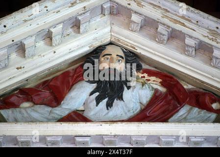 Dio padre, dettaglio dell'altare maggiore nella Chiesa di Santa Maria a pag, Croazia Foto Stock