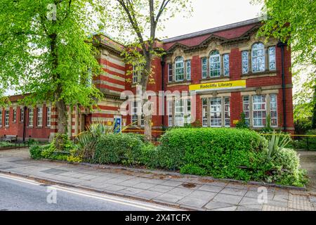 Old Radcliffe Library, Radcliffe, Lancashire, Inghilterra, Regno Unito Foto Stock