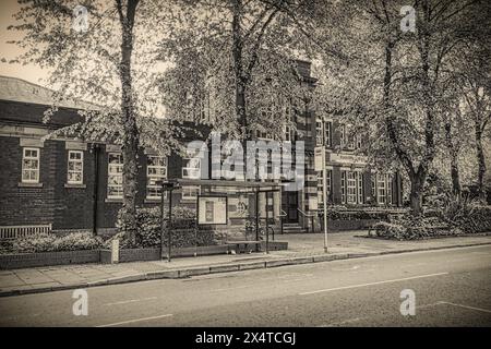 Old Radcliffe Library, Radcliffe, Lancashire, Inghilterra, Regno Unito Foto Stock