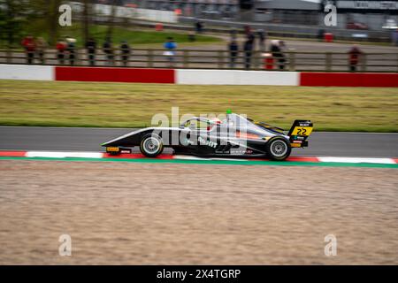 Joel BERGSTROM 22 JHR Developments Race 1 Donington a Donington Park, Derby, Inghilterra il 27 aprile 2024. Foto di Chris Williams. Solo per uso editoriale, l Foto Stock