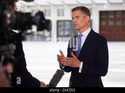 Londra, Regno Unito. 5 maggio 2024. Mark Harper, Segretario di Stato per i trasporti, alla BBC per domenica con Laura Kuenssberg. Crediti: Mark Thomas/Alamy Live News Foto Stock