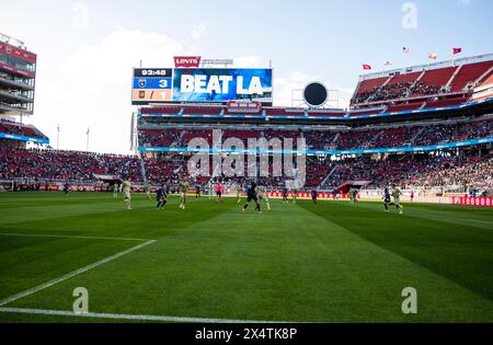 4 maggio 2024 Santa Clara, CALIFORNIA USA San Jose e Los Angeles sul campo di gioco durante la partita MLS tra il Los Angeles Football Club e i San Jose Earthquakes. San Jose ha battuto il LAFC 3-1 al Levi's Stadium di San Clara, California. Thurman James/CSM Foto Stock