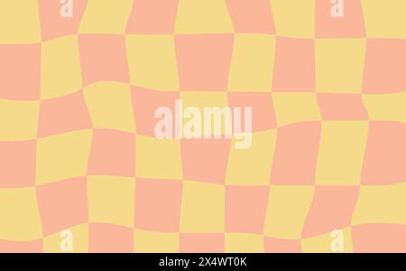 Estetica Y2K, retro Groovy ondulato sfondo psichedelico, sfondo 2000. Illustrazione vettoriale. Illustrazione Vettoriale