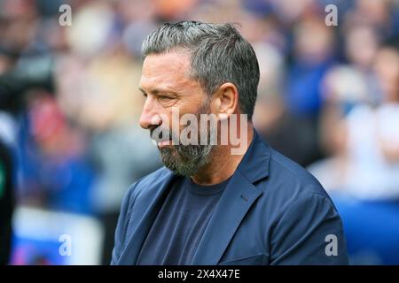 Glasgow, Regno Unito. 5 maggio 2024. I Rangers FC giocano il Kilmarnock FC nella partita di Premiership scozzese all'Ibrox Stadium, stadio di casa dei Rangers, a Glasgow, Scozia, Regno Unito. Il gioco è importante per entrambe le squadre. Se i Rangers vincono rimangono 3 punti dietro al Celtic in campionato, e se il Kilmarnock vince, si avvicinano alle qualificazioni per giocare nelle competizioni europee. Crediti: Findlay/Alamy Live News Foto Stock