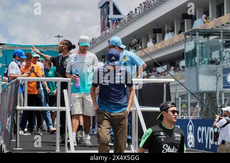 Miami Gardens, Florida, Stati Uniti. 5 maggio 2024. Sfilata dei conducenti. GP di F1 Miami all'autodromo di Miami a Miami Gardens, Florida, Stati Uniti. Crediti: Yaroslav Sabitov/YES Market Media/Alamy Live News. Foto Stock