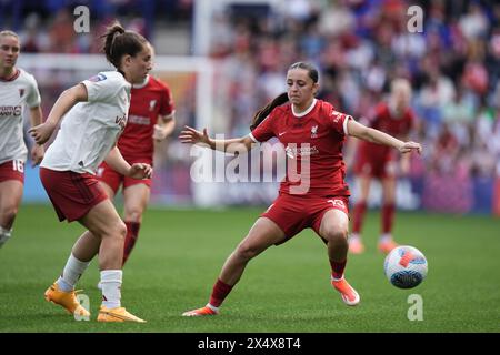 Prenton Park Tranmere il 5 maggio 2024. Liverpool FC vs Manchester United FC Barclays Womens Super League PRENTON PARK TRANMERE INGHILTERRA 5 maggio 2024 mia Enderby di Liverpool durante la partita di Barclays Women's Super League tra Liverpool FC e Manchester United FC a Prenton Park Tranmere il 5 maggio 2024 a Birkenhead, Inghilterra. (Foto Alan Edwards ) crediti: ALAN EDWARDS/Alamy Live News Foto Stock