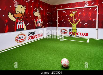 Area interattiva per i tifosi presso Philips Stadion, l'arena ufficiale del FC PSV Eindhoven Foto Stock