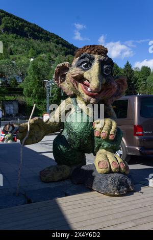 Troll a Bergen, Norvegia Foto Stock