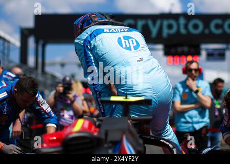 SAINZ Carlos (spa), Scuderia Ferrari HP SF-24, ritratto durante il Gran Premio di Formula 1 Crypto.com di Miami 2024, 6° round del Campionato del mondo di Formula 1 2024 dal 3 al 5 maggio 2024 sull'autodromo Internazionale di Miami, a Miami, Stati Uniti d'America - foto Eric Alonso / DPPI Foto Stock