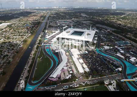 Miami, Florida, Stati Uniti. 5 maggio 2024. Vista aerea del Gran Premio di Miami 2024 il 5 maggio 2024 a Miami, Florida. Crediti: Mpi34/Media Punch/Alamy Live News Foto Stock