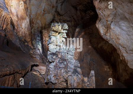 Grotta di Akiyoshido. Una grotta soluzionale all'interno del quasi-parco nazionale di Akiyoshidai, Yamaguchi, Giappone. Foto Stock