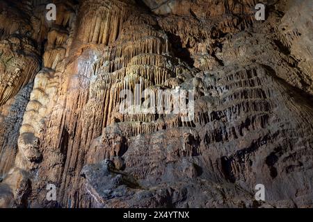 Grotta di Akiyoshido. Una grotta soluzionale all'interno del quasi-parco nazionale di Akiyoshidai, Yamaguchi, Giappone. Foto Stock