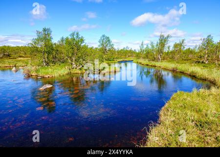 Lago con stillwater nelle Highlands Foto Stock