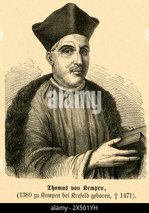 Thomas à Kempis (Thomas von Kempen), teologo cattolico, il COPYRIGHT DELL'ARTISTA NON DEVE ESSERE CANCELLATO Foto Stock