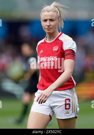 Manchester, Regno Unito. 5 maggio 2024. Leah Williamson dell'Arsenal durante la partita di fa Women's Super League all'Academy Stadium di Manchester. Il credito per immagini dovrebbe essere: Andrew Yates/Sportimage Credit: Sportimage Ltd/Alamy Live News Foto Stock