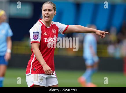 Manchester, Regno Unito. 4 maggio 2024. Victoria Pelova dell'Arsenal durante la partita di Premier League all'Etihad Stadium di Manchester. Il credito per immagini dovrebbe essere: Andrew Yates/Sportimage Credit: Sportimage Ltd/Alamy Live News Foto Stock