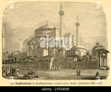 Geografia / viaggi, Turchia, Istanbul, Hagia Sophia (Sophienkirche), IL COPYRIGHT DELL'ARTISTA NON DEVE ESSERE AUTORIZZATO Foto Stock