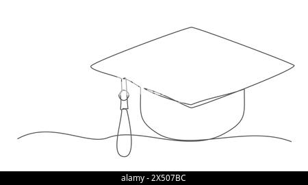 Tappo graduato disegno a una linea isolato su sfondo bianco Illustrazione Vettoriale