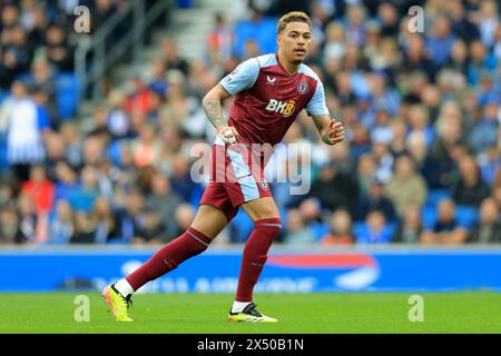 Brighton e Hove, Inghilterra, 5 maggio 2024. Morgan Rogers dell'Aston Villa durante la partita di Premier League all'AMEX Stadium, Brighton e Hove. Il credito immagine dovrebbe essere: Paul Terry / Sportimage Foto Stock