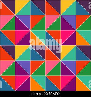 Motivo astratto, triangoli colorati, illustrazione, vettore Illustrazione Vettoriale