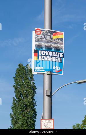 Poster elettorale AFD per le elezioni europee del 2024 Foto Stock