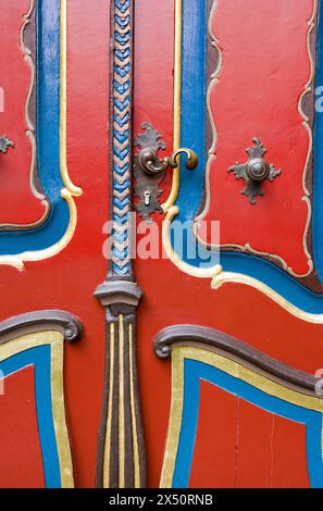 Dettaglio di una porta, Hannover Münden, bassa Sassonia, Germania, Europa Foto Stock