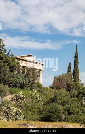 Tempio di Epaisto, antica Agorà, Atene, Grecia. Foto Stock