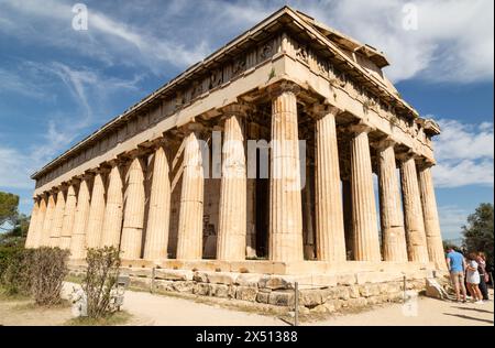 Tempio di Epaisto, antica Agorà, Atene, Grecia. Foto Stock