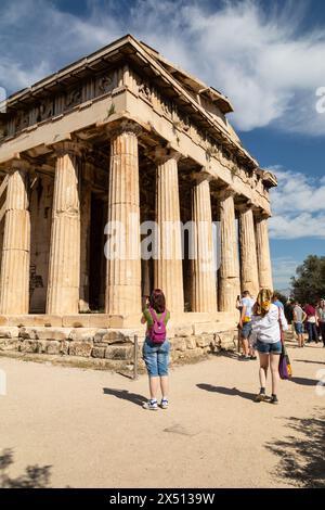 Tempio di Epaisto, antica Agorà, Atene, Grecia. Foto Stock
