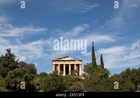 Tempio di Epaisto, antica Agorà, Atene, Grecia. Foto Stock