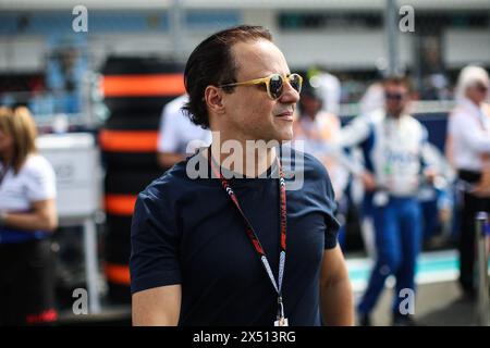 MASSA Felipe (bra), ex pilota di F1, ritratto durante il Gran Premio di Formula 1 Crypto.com di Miami 2024, 6° round del Campionato del mondo di Formula 1 2024 dal 3 al 5 maggio 2024 sull'autodromo Internazionale di Miami, a Miami, Stati Uniti d'America Foto Stock