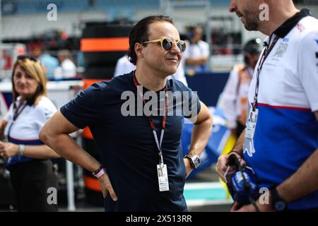 MASSA Felipe (bra), ex pilota di F1, ritratto durante il Gran Premio di Formula 1 Crypto.com di Miami 2024, 6° round del Campionato del mondo di Formula 1 2024 dal 3 al 5 maggio 2024 sull'autodromo Internazionale di Miami, a Miami, Stati Uniti d'America Foto Stock