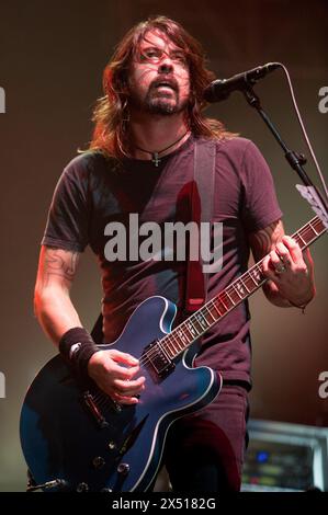 Londra, Regno Unito. 25 febbraio 2011. Il cantante Dave Grohl della rock band americana Foo Fighters pubblica il Big Gig degli NME Awards alla Wembley Arena. Credito: Justin N Foto Stock