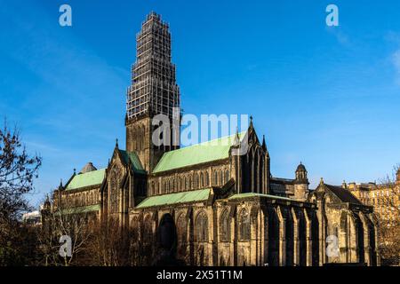 Vista esterna della Cattedrale di Glasgow. Scozia, Regno Unito. La cattedrale di Glasgow è la cattedrale più antica della Scozia continentale Foto Stock