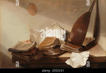 Natura morta con i libri. Jan Davidsz. De Heem. 1625 - 1630. Foto Stock