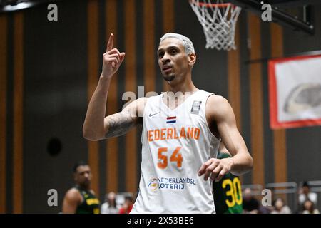 Worthy de Jong (NED), 4 MAGGIO 2024 - pallacanestro: FIBA 3x3 universalità Torneo di qualificazione Olimpica piscina maschile Una partita tra Paesi Bassi - Brasile al LIGHT CUBE UTSUNOMIYA a Tochigi, Giappone. (Foto di MATSUO. K/AFLO SPORT) Foto Stock