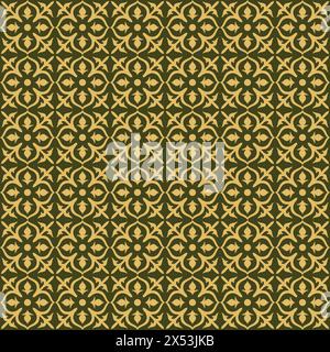 Motivo piastrelle vintage, vecchio sfondo decorativo. vettore sfondo Illustrazione Vettoriale